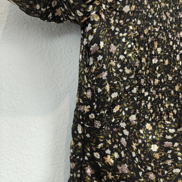 ASTR The Label Black Blush Ditsy Floral Printed Victoria Ruffle Dress Size Small - Picture 15 of 16